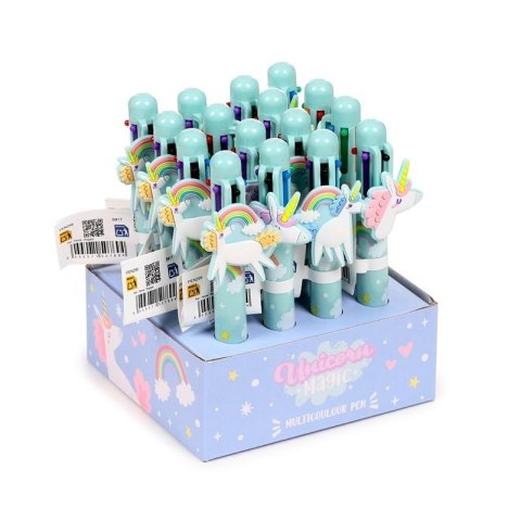 Długopis wielokolorowy 6w1 Jednorożec (16szt)