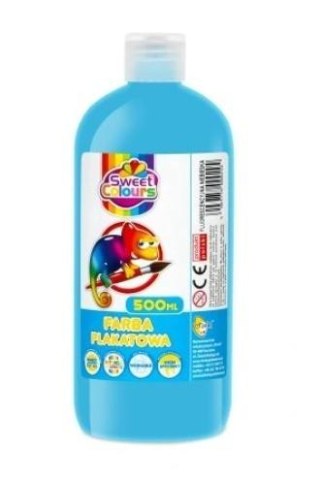 Farby plakatowe fluorescencyjne 500ml niebieskie