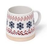 Kubek kamionkowy Świąteczny płatek śniegu