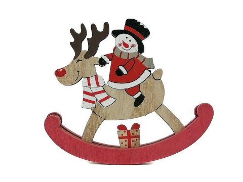 Bałwanek drewniany 15x12cm