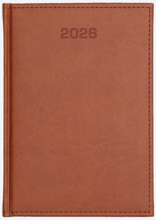 Kalendarz 2026 dzienny A4 Vivella jasny brąz