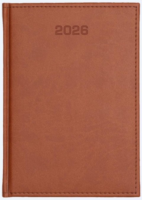 Kalendarz 2026 dzienny A4 Vivella jasny brąz