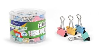 Klipy biurowe 19mm kolorowe pastel 40szt