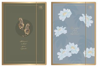 Teczka z gumką A4+ Satin Gold Blossom (10szt)