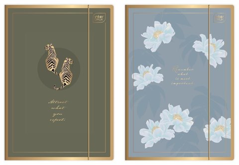 Teczka z gumką A4+ Satin Gold Blossom (10szt)