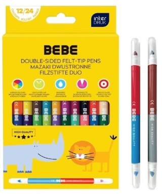 Mazaki dwustronne 12/24 kol Bebe Kids