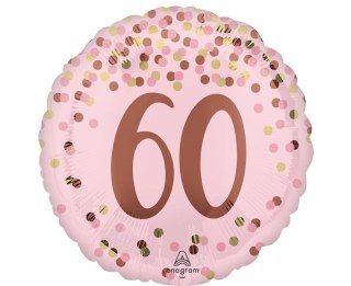Balon foliowy Pretty pink 60th Birthday 46cm