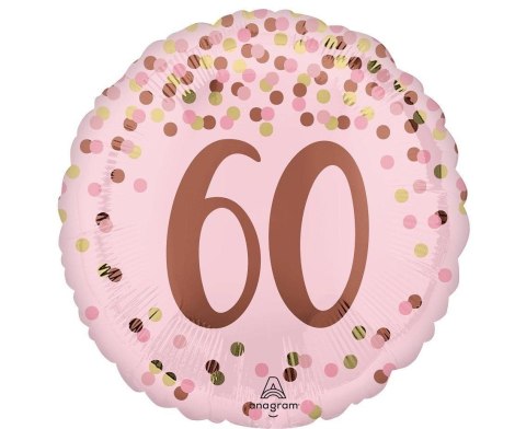 Balon foliowy Pretty pink 60th Birthday 46cm