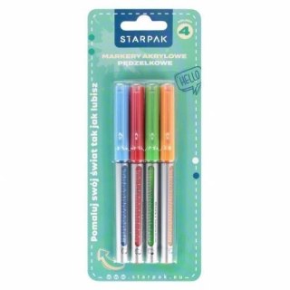 Marker akrylowy w pędzelku 4 kolory