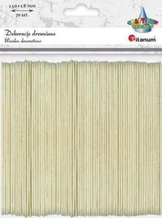 Drewniane patyczki proste 18x150mm 70szt