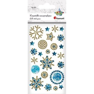 Kryształki samoprzylepne płatki śniegu 25szt