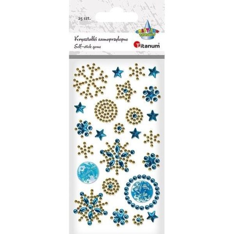 Kryształki samoprzylepne płatki śniegu 25szt