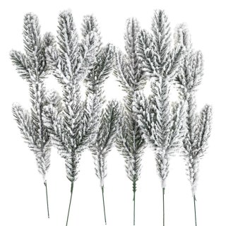 Ośnieżone gałązki sosny 25cm 6szt