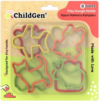 Foremki do modelowania ciastoliny 8szt