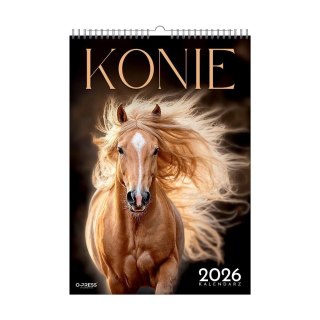 Kalendarz 2026 A3 wieloplanszowy Konie