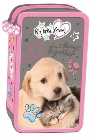 Piórnik potrójny z wyposażeniem Cat&Dog