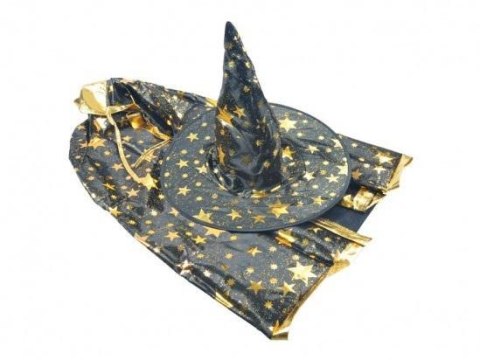 Płaszcz i kapelusz czarownicy