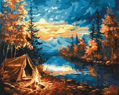 Malowanie po numerach - Noc w lesie 40x50cm