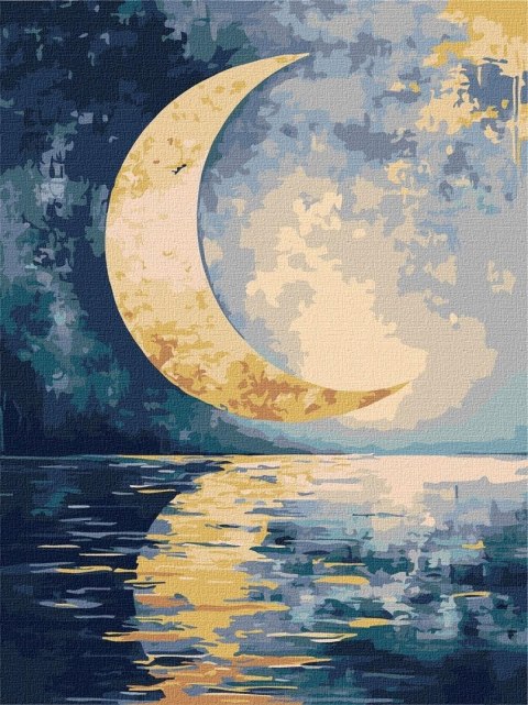 Malowanie po numerach - Odbicie księżyca 30x40cm