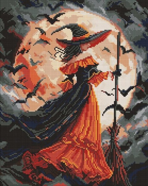 Diamentowa mozaika - Czarownica 40x50cm