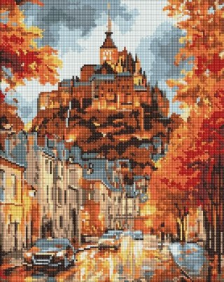Diamentowa mozaika - Jesienne Miasteczko 40x50cm