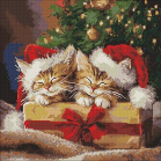 Diamentowa mozaika - Puszyste prezenty 40x40cm