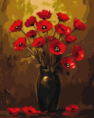 Malowanie po numerach - Bukiet maków 40x50cm