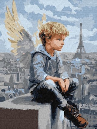 Malowanie po numerach - Chłopiec anioł 30x40cm