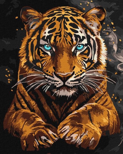 Malowanie po numerach - Dziki tygrys 40x50cm