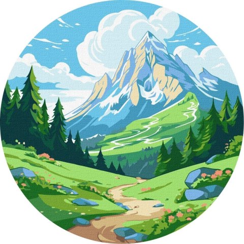 Malowanie po numerach - Zielona Dolina 26cm