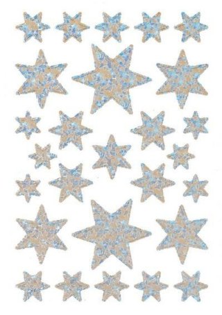 Naklejki gwiazdki srebrne