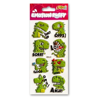 Naklejki puffy Emotion Dino