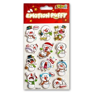 Naklejki puffy Emotion Snowmen