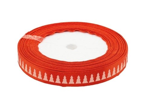 Wstążka satynowa z motywem świątecznym 12mmx22m