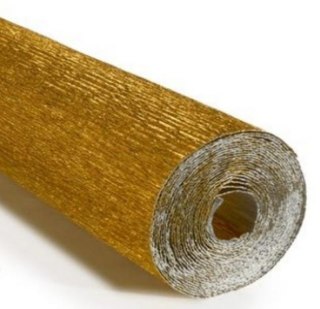 Krepina 50x250cm 180g metalizowana złota ciemna