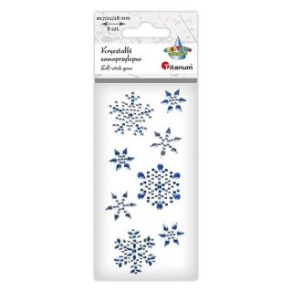 Kryształki samoprzylepne płatki śniegu 8szt