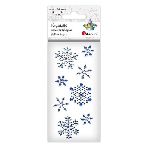 Kryształki samoprzylepne płatki śniegu 8szt