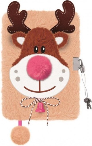 Pamiętnik A5/96K z kłódką 3D Rudolf