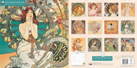 Kalendarz 2026 ścienny kwadrat Alfons Mucha