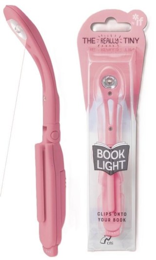 Lampka do książki różowa