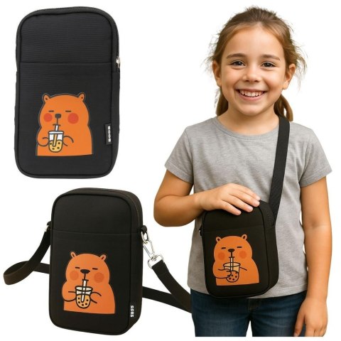 Saszetka na ramię Kapibara czarna 20x14,5cm