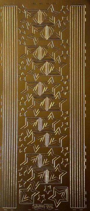 Stiker ażurowy 10x23cm bordiurka złoty