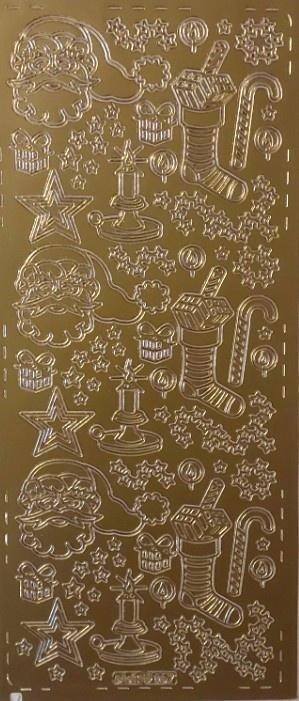 Stiker ażurowy 10x23cm złoty