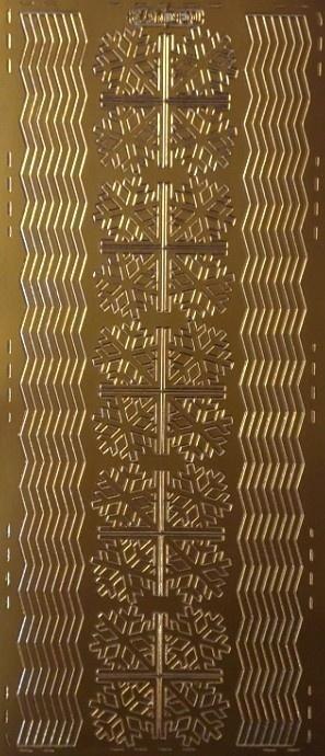 Stiker ażurowy 10x23cm bordiurka złoty