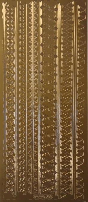 Stiker ażurowy 10x23cm bordiurka złoty