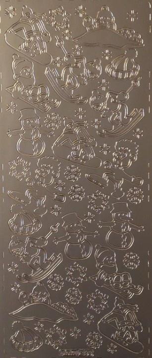 Stiker ażurowy 10x23cm srebrny