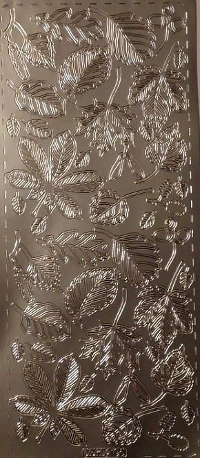 Stiker ażurowy 10x23cm srebrny