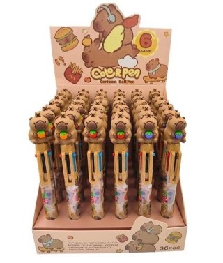 Długopis Kapibara 6kol (36szt)