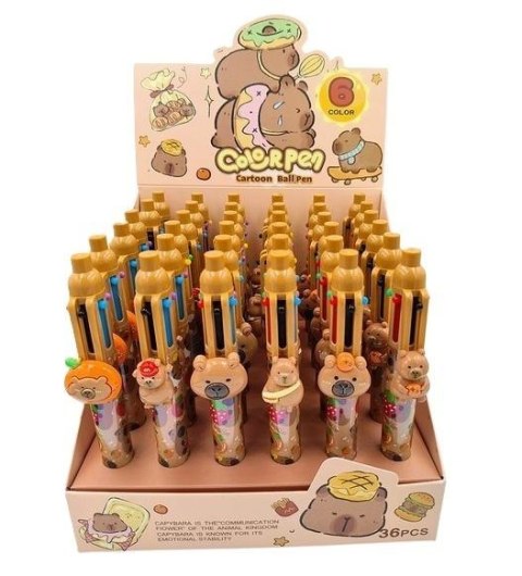 Długopis Kapibara 6kol (36szt)