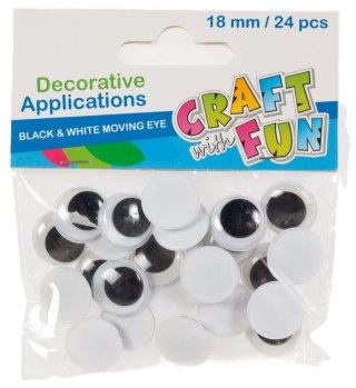 Ozdoba dekoracyjna oczy 18mm 24el